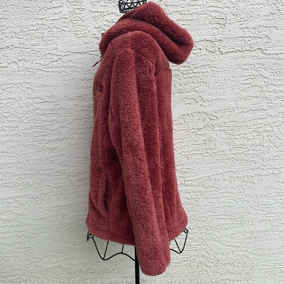 Reebok Women's Fleece Jacket - Full Zip Sherpa Fur Hooded Jacket Teddy Coat - Picture 8 of 11